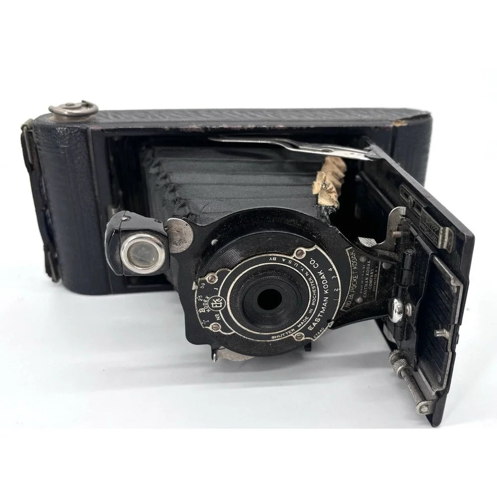 Vintage No 1A Pocket Kodak Folding Bellows Camera Kodex Shutter Film TV Prop